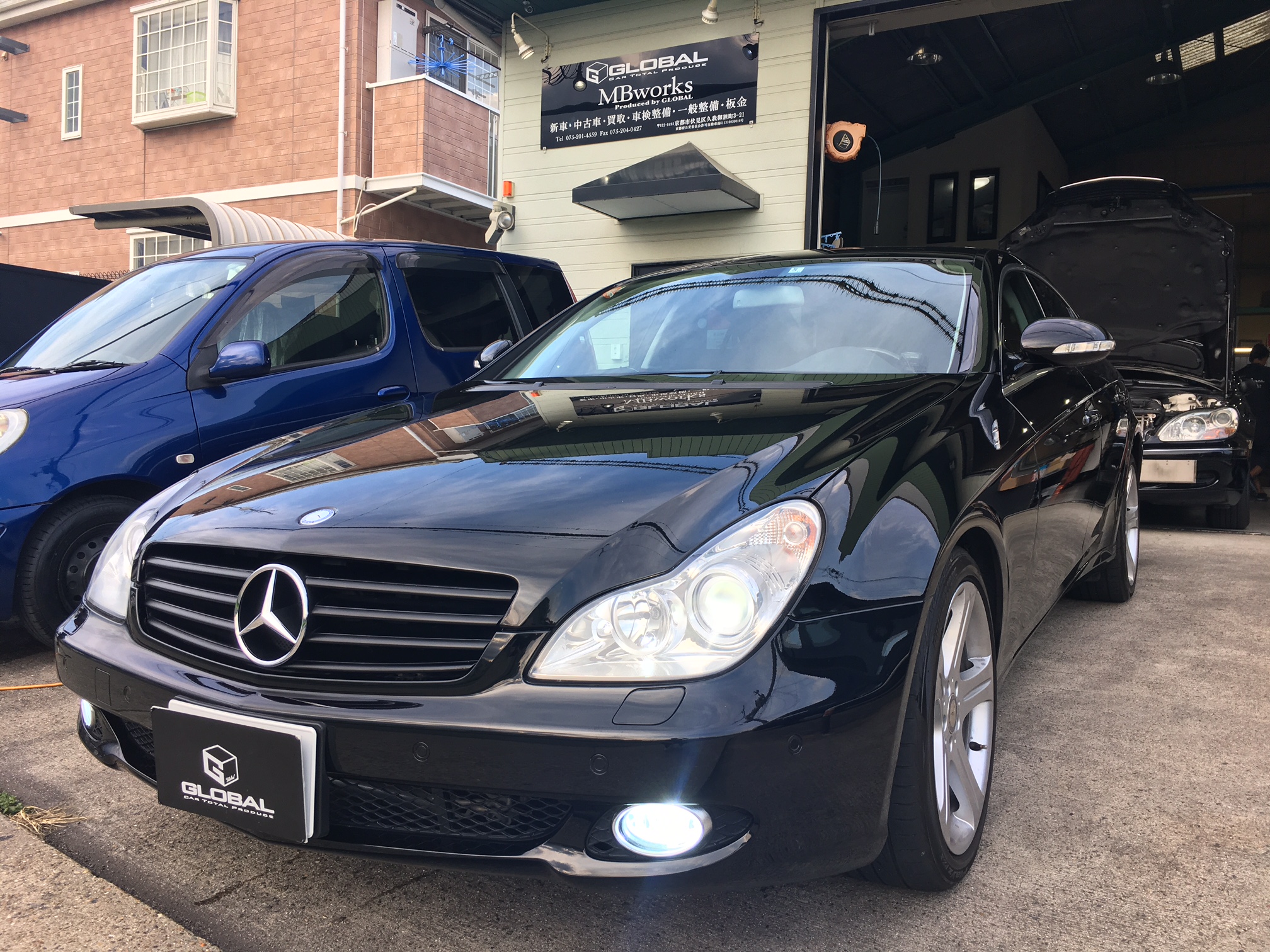 W219 CLS350 HIDバルブ・ポジションLED交換(^^♪ | 京都のベンツ修理